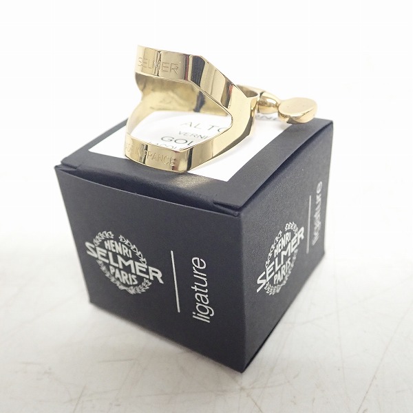 実際に弊社で買取させて頂いたSELMER/セルマー アルトサックス用 リガチャー ゴールド