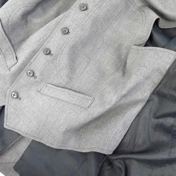 実際に弊社で買取させて頂いたPIERRE BALMAIN/ピエールバルマン 2B フェイクレイヤードスタッズジャケット 46の画像 6枚目