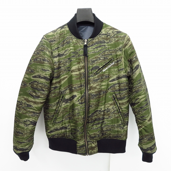 実際に弊社で買取させて頂いたBack Channel/バックチャンネル MA-1/フライトジャケット リバーシブル ゴーストライオンカモ ネイビー/Mの画像 2枚目