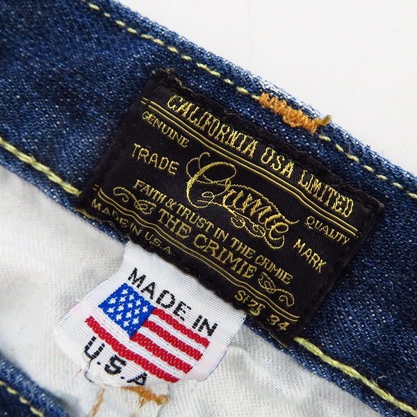 実際に弊社で買取させて頂いたTHE CRIMIE/クライミー デニムパンツ/34の画像 4枚目