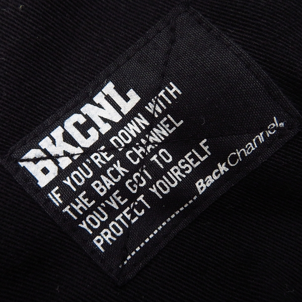 実際に弊社で買取させて頂いたBack Channel/バックチャンネル スタジャン バックプリント ブラック/Mの画像 4枚目
