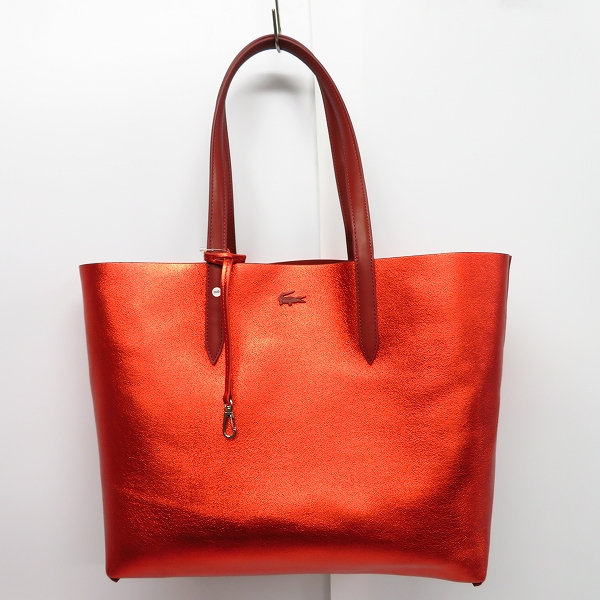 実際に弊社で買取させて頂いた【未使用】 LACOSTE/ラコステ 定価4万↑ ANNA CUIR 牛革リバーシブルトートバッグ NF2560Aの画像 2枚目