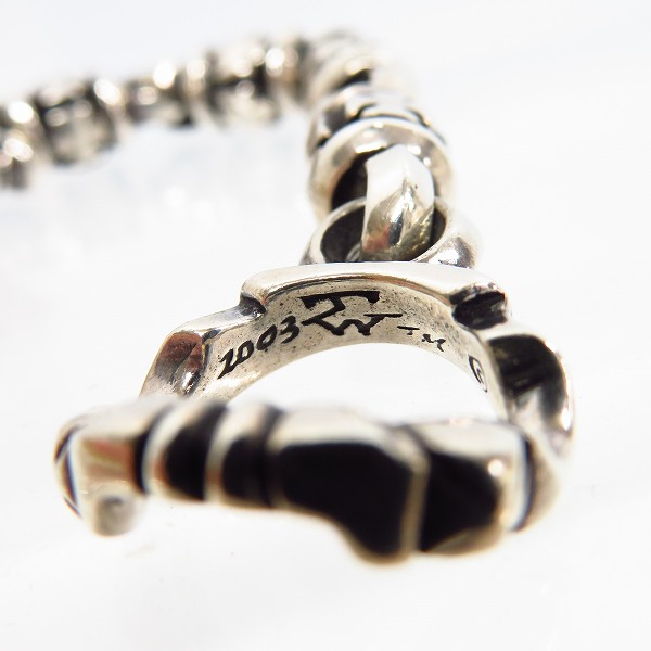実際に弊社で買取させて頂いたTRAVIS WALKER/トラヴィスワーカー OUTLAW BRACELET WITH T-BAR 8リンクの画像 5枚目