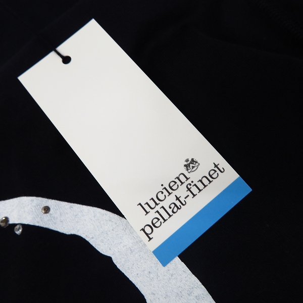 実際に弊社で買取させて頂いたlucien pellat-finet /ルシアンペラフィネ スワロスタッズ スカル カットソー/ロンT ブラック XSの画像 6枚目