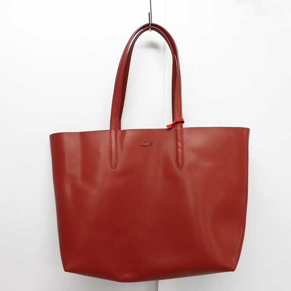 実際に弊社で買取させて頂いた【未使用】 LACOSTE/ラコステ 定価4万↑ ANNA CUIR 牛革リバーシブルトートバッグ NF2560A