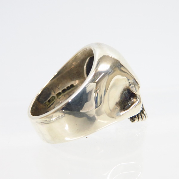 実際に弊社で買取させて頂いた【ギャラ】CRAZY PIG/クレイジーピッグ SMALL EVIL SKULL RING 15号の画像 3枚目