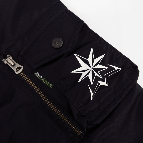 実際に弊社で買取させて頂いたBack Channel/バックチャンネル MA-1/フライトジャケット リバーシブル ゴーストライオンカモ ブラック/Mの画像 5枚目