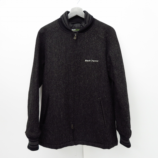 実際に弊社で買取させて頂いたBack Channel×Harris Tweed/バックチャンネル×ハリスツイード  ウールスタジャン バック刺繍/M