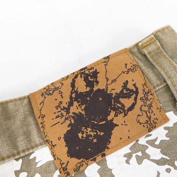 実際に弊社で買取させて頂いたBackChannel/バックチャンネル ハーフパンツ ゴーストライオンプリント ベージュ/Sの画像 2枚目