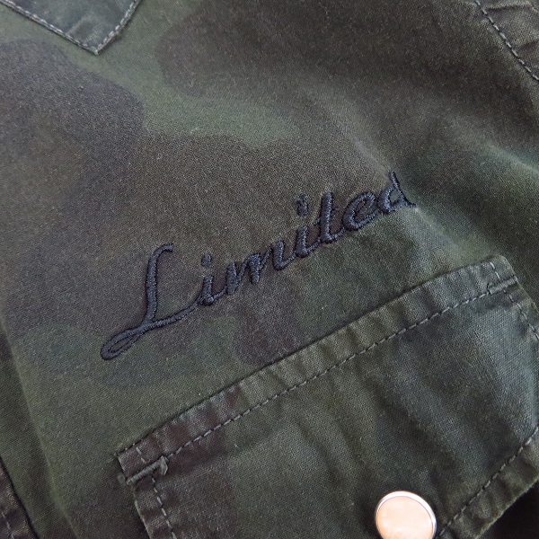 実際に弊社で買取させて頂いたHYDROGEN/ハイドロゲン カモフラ/迷彩柄 ロングスリーブ/長袖 ミリタリーシャツ Size：Sの画像 6枚目