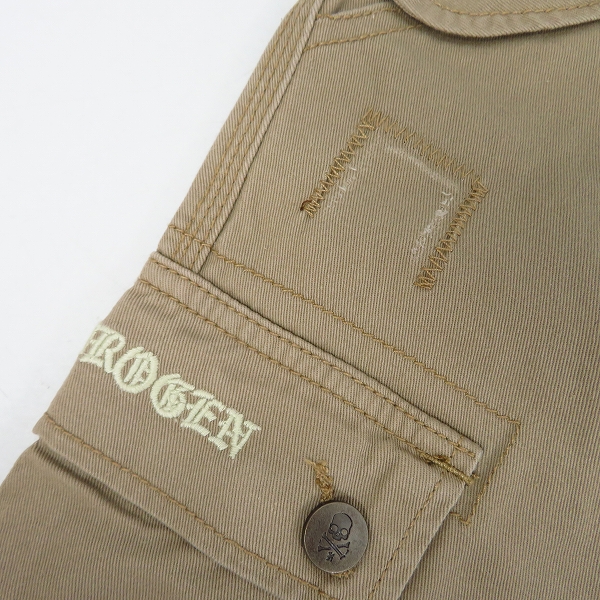 実際に弊社で買取させて頂いたHYDROGEN/ハイドロゲン スカル刺繍 コットン カーゴパンツ ベージュ Size：30の画像 7枚目