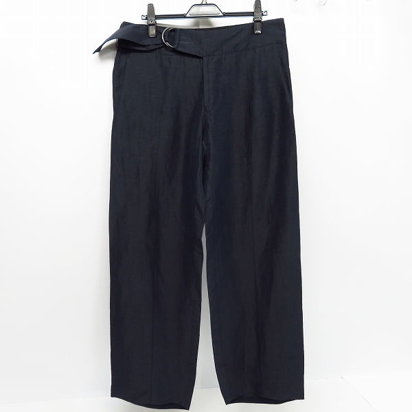 実際に弊社で買取させて頂いたGIORGIO ARMANI/ジョルジオアルマーニ リングベルト付き ワイドリネンパンツ/48