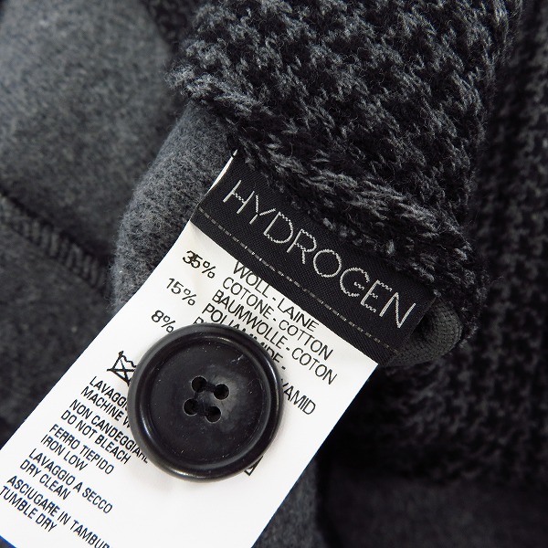 実際に弊社で買取させて頂いたHYDROGEN/ハイドロゲン 10 Anniversary 刺繍 千鳥格子柄 2ボタン ジャケット Size：Sの画像 3枚目