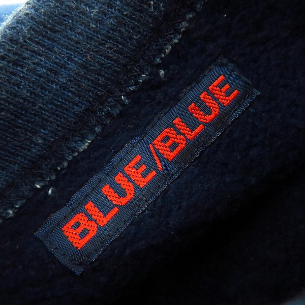 実際に弊社で買取させて頂いたBLUE BLUE/ブルーブルー インディゴノースリーブスウェット/ボーダー柄タンクトップ 1/M 2点セットの画像 2枚目