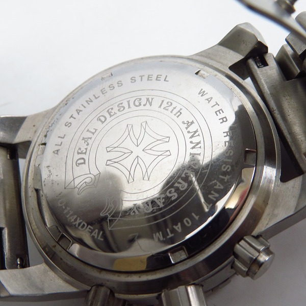 実際に弊社で買取させて頂いたDEAL DESIGN/ディールデザイン 120個限定 12th記念トゥエルブマスターVO-114XDEAL/腕時計【動作未確認】の画像 3枚目