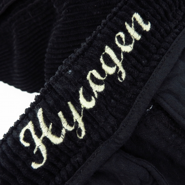 実際に弊社で買取させて頂いた【JPタグ】HYDROGEN/ハイドロゲン ロゴ刺繍 コーデュロイカーゴパンツ ブラック/黒 Size：30 の画像 3枚目