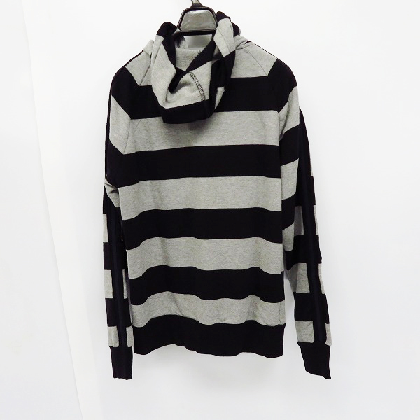 実際に弊社で買取させて頂いたHYDROGEN/ハイドロゲン スカル刺繍 ボーダー ジップアップパーカー の画像 1枚目