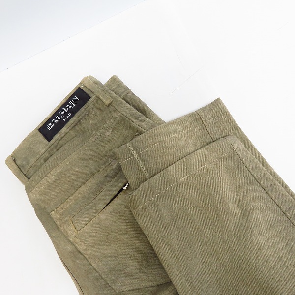 実際に弊社で買取させて頂いたBALMAIN/バルマン 13SS バイカーデニムパンツ T577 C164/28の画像 9枚目