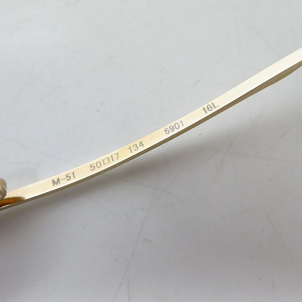 実際に弊社で買取させて頂いた999.9/フォーナインズ ボストン 度入り サングラス/アイウェア M-51の画像 4枚目