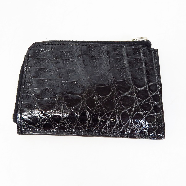 実際に弊社で買取させて頂いた【ギャラ付】BILL WALL LEATHER/BWL/ビルウォールレザー L字ジップ コインケースｗ/アリゲーターの画像 1枚目