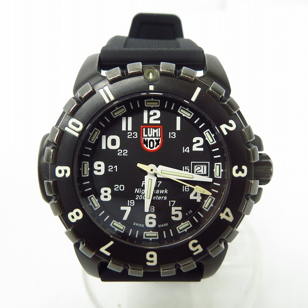 実際に弊社で買取させて頂いたLUMINOX/ルミノックス 3400 JET-BLACK F-117 NIGHTHAWK ラバーバンド