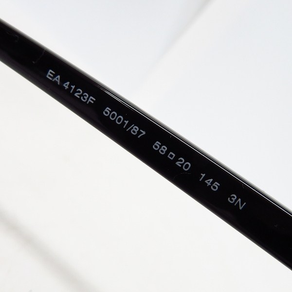 実際に弊社で買取させて頂いたEMPORIO ARMANI/エンポリオアルマーニ サイドロゴ サングラス EA4123F 5001/87の画像 5枚目