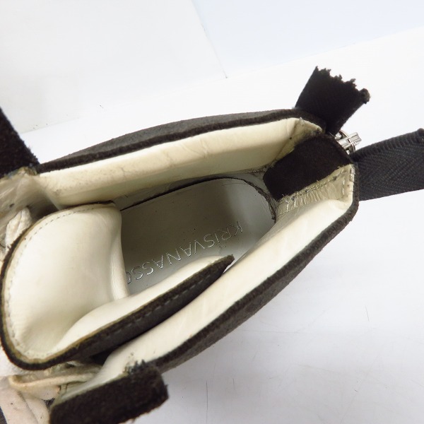 実際に弊社で買取させて頂いたKRISVANASSCHE/クリスヴァンアッシュ バックジップ ハイカットスニーカー/42の画像 4枚目