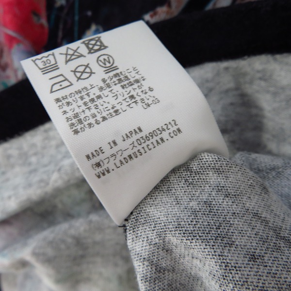 実際に弊社で買取させて頂いた【未使用】LAD MUSICIAN/ラッドミュージシャン 19SS ビッグTシャツ FLOWER/花柄Tシャツ 2119-706/44の画像 4枚目