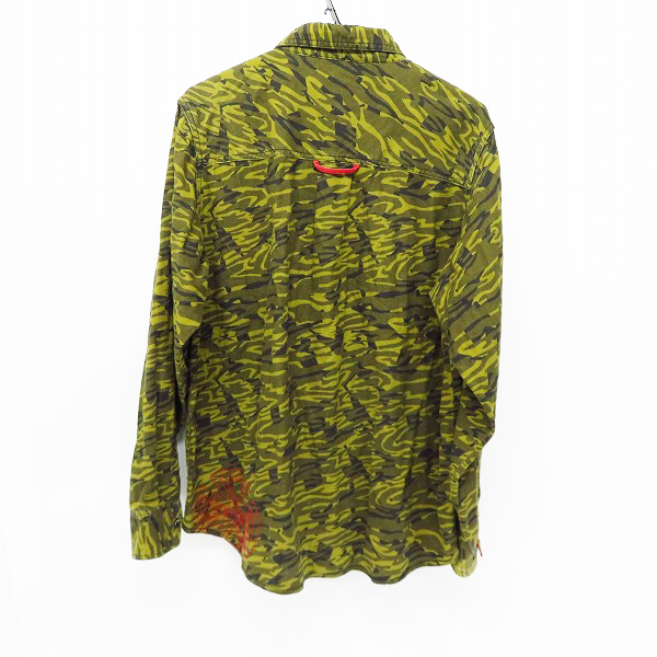 実際に弊社で買取させて頂いたINDEPENDENT/インディペンデント カモフラ/迷彩柄 ロングスリーブ/長袖 シャツ Mの画像 1枚目