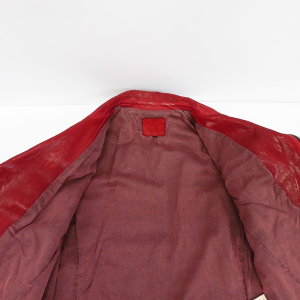実際に弊社で買取させて頂いたBACKLASH/バックラッシュ ジャパンホース 製品染め ダブルライダースジャケット/2の画像 7枚目