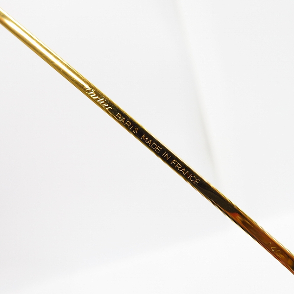 実際に弊社で買取させて頂いたCartier/カルティエ サングラス/アイウェア ゴールド×ブラウンの画像 4枚目