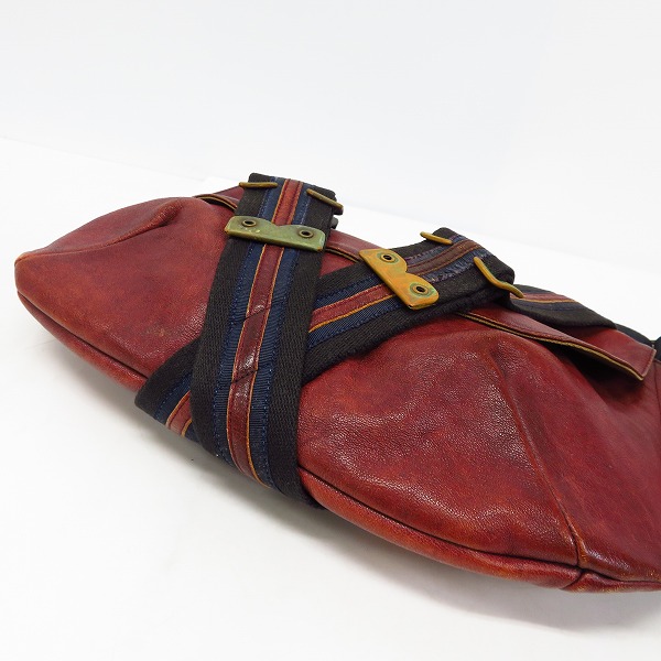 実際に弊社で買取させて頂いたDRIES VAN NOTEN/ドリスヴァンノッテン ビンテージ加工 レザー メッセンジャーバッグの画像 2枚目