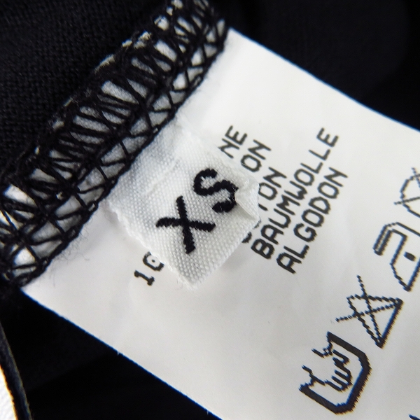 実際に弊社で買取させて頂いたlucien pellat-finet /ルシアンペラフィネ スワロスタッズ スカルTシャツ ブラック XSの画像 3枚目