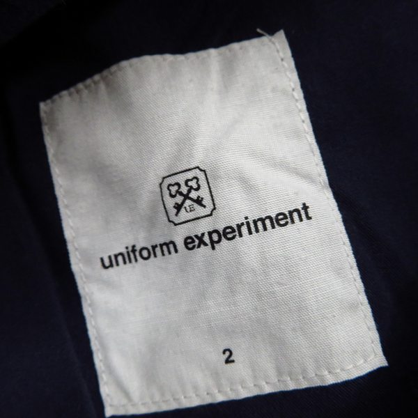 実際に弊社で買取させて頂いたuniform experiment/ユニフォームエクスペリメント SLIM-FIT CINO PANT ネイビー UE-150048/2の画像 4枚目