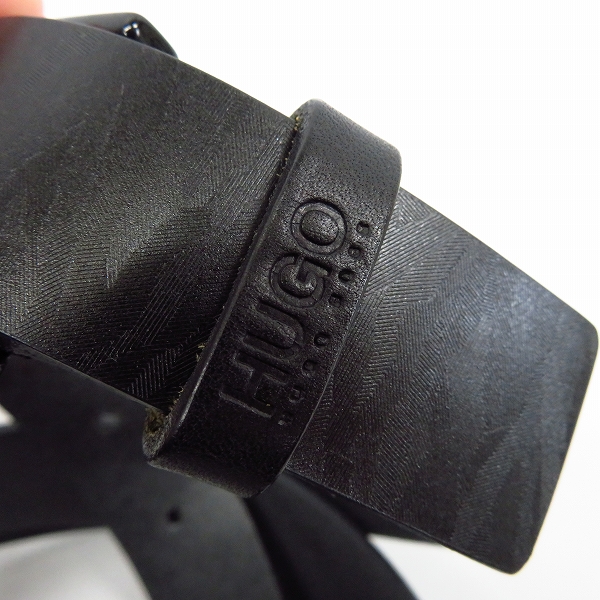 実際に弊社で買取させて頂いたHUGO BOSS/ヒューゴボス ベルト レザー/革 ブラック 95/36の画像 1枚目