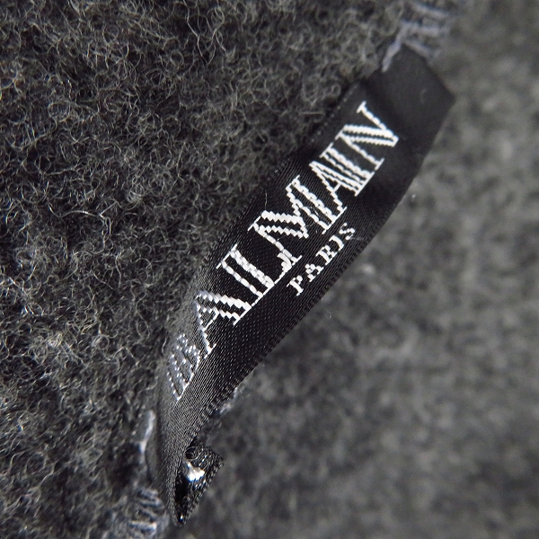 実際に弊社で買取させて頂いたBALMAIN/バルマン ジップアップ ライダースパーカー ダブルジップ グレー W4H J654 C612/Sの画像 3枚目