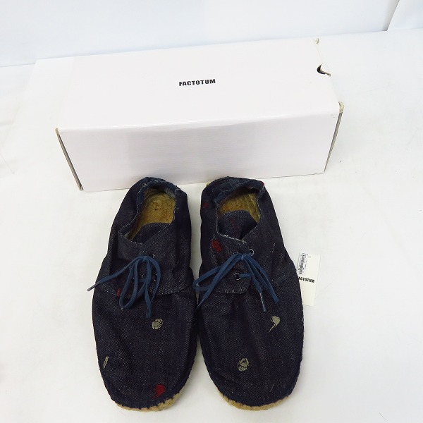 実際に弊社で買取させて頂いたFACTOTUM/ファクトタム エスパドリーユ 刺繍 シューズ/41の画像 8枚目