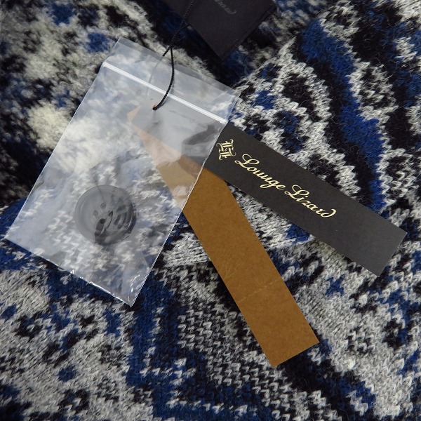 実際に弊社で買取させて頂いた【未使用】Lounge Lizard/ラウンジリザード ショールカラーカーディガン 8438/2の画像 5枚目
