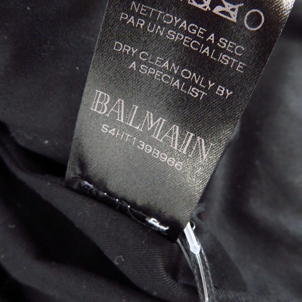 実際に弊社で買取させて頂いた【未使用】BALMAIN/バルマン 14SS キルティングバイカーレザーシャツジャケット 46の画像 5枚目