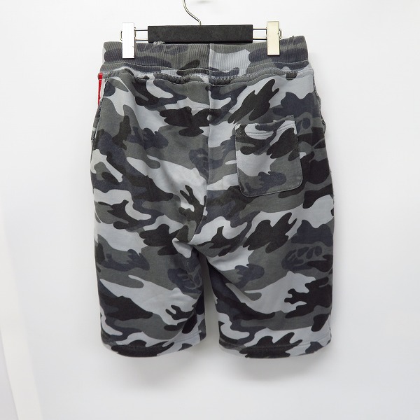 実際に弊社で買取させて頂いたHYDROGEN/ハイドロゲン 迷彩 赤ライン スウェット ハーフパンツ/Sの画像 1枚目