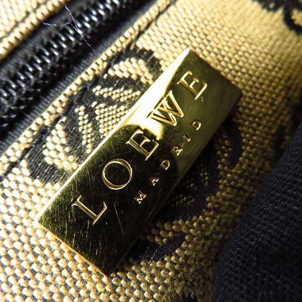 実際に弊社で買取させて頂いたLOEWE/ロエベ ロゴ総柄 キャンバス×レザー ハンドバッグの画像 4枚目