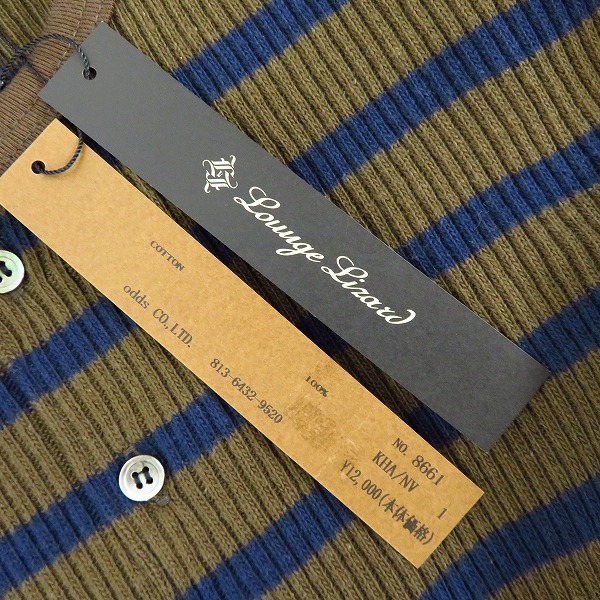 実際に弊社で買取させて頂いた【未使用】Lounge Lizard/ラウンジリザード BOSCHETTO RIB BORDER HENLEY NECK/ヘンリーネック 8661/1の画像 5枚目