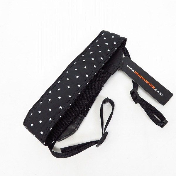 実際に弊社で買取させて頂いた【未使用】HEAD PORTER/ヘッドポーター BLACK BEAUTY カメラストラップ 星柄