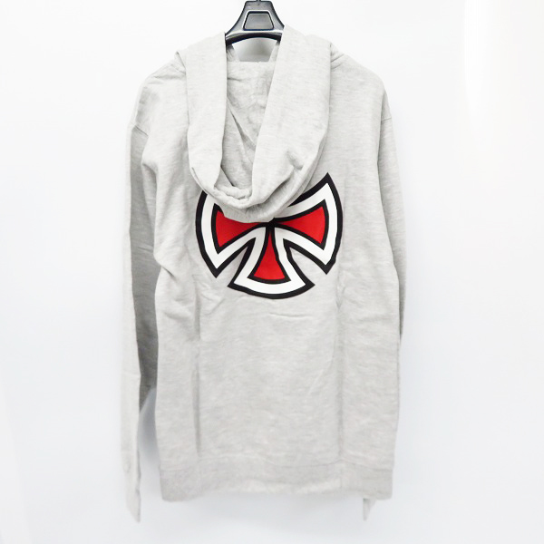 実際に弊社で買取させて頂いたINDEPENDENT/インディペンデント ロゴプリント プルオーバー パーカー/フーディー グレー Sの画像 1枚目