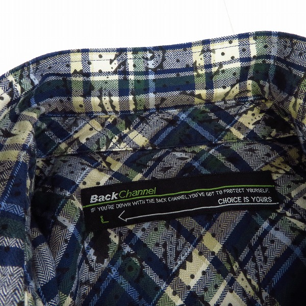 実際に弊社で買取させて頂いたBackChannel/バックチャンネル 長袖/半袖 チェックシャツ M/L 5点セットの画像 4枚目