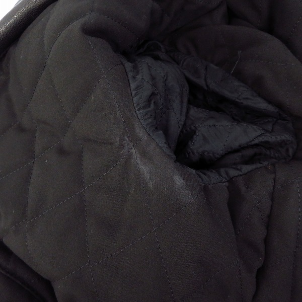 実際に弊社で買取させて頂いたBALMAIN/バルマン ダブルライダースレザージャケット ブラックの画像 4枚目