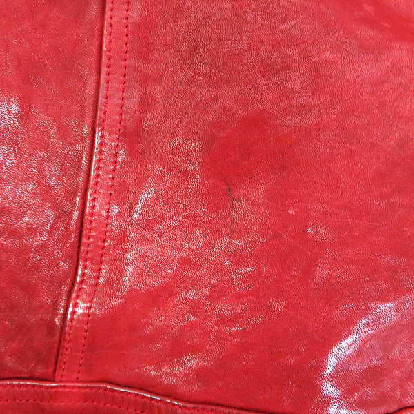 実際に弊社で買取させて頂いたBACKLASH/バックラッシュ ジャパンホース 製品染め ダブルライダースジャケット/2の画像 6枚目