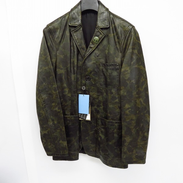 実際に弊社で買取させて頂いた【未使用】HYDROGEN/ハイドロゲン Alberto Bresci Gold Label Limited Edition カモフラ レザージャケット 44