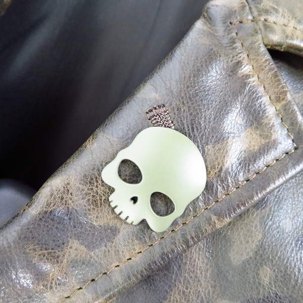 実際に弊社で買取させて頂いた【未使用】HYDROGEN/ハイドロゲン Alberto Bresci Gold Label Limited Edition カモフラ レザージャケット 44の画像 6枚目