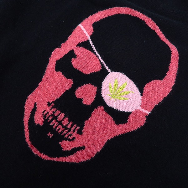 実際に弊社で買取させて頂いたLucien pellat-finet/ルシアンペラフィネ ニット/セーター スカル 眼帯 ブラックの画像 5枚目